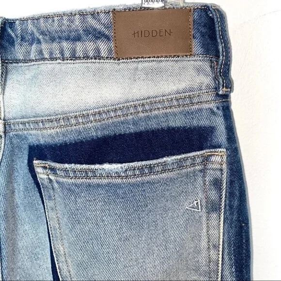 Hidden Distressed Two-Toned‎ High-Waist Jeans - Picture 10 of 13